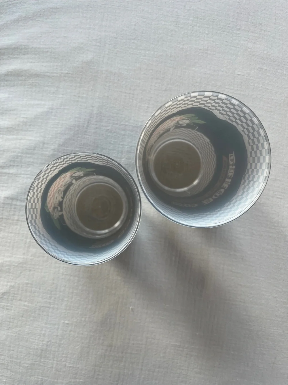Set of 2 No Doubt at the Sphere Checkered Black & White Cups